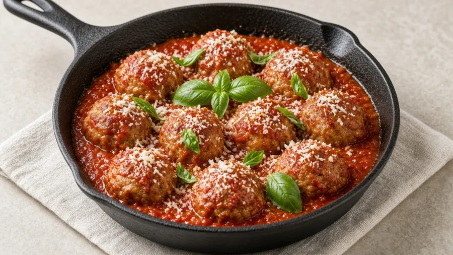 Turkey meatballs marinara (AI-generated illustration)